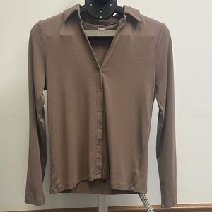 GAP Brown Button Down Top - Medium